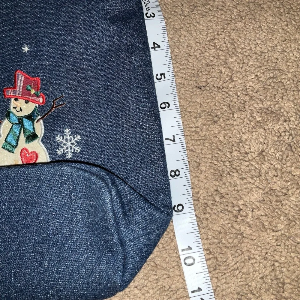Kim Roger's Christmas Hobo Purse Embroidered Snowmen‎